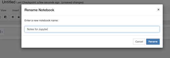 Rename Notebook